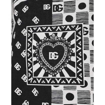 Dolce & Gabbana White Bandana Print Cotton Short Sleeves T-shirt