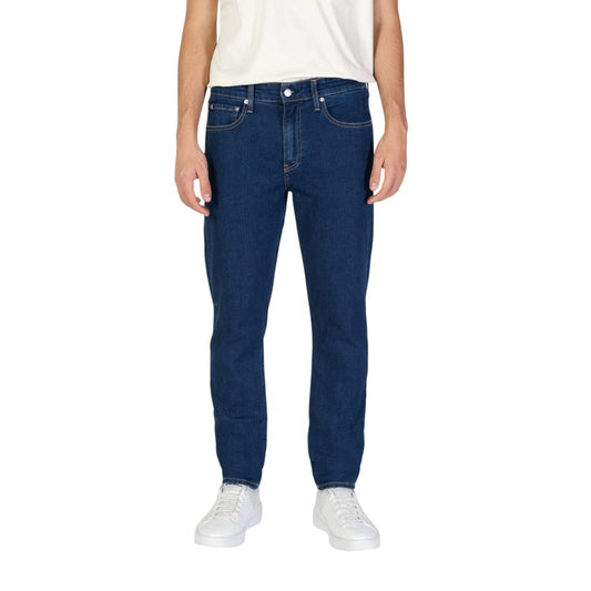 Calvin Klein Jeans Blue Cotton Slim Fit Jeans