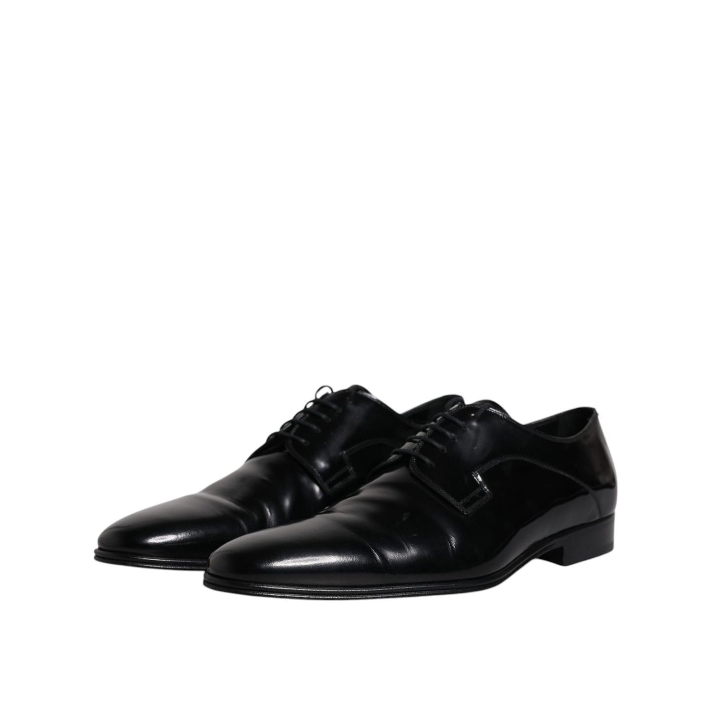 Dolce & Gabbana Black Leather Lace Up Derby Formal Shoes