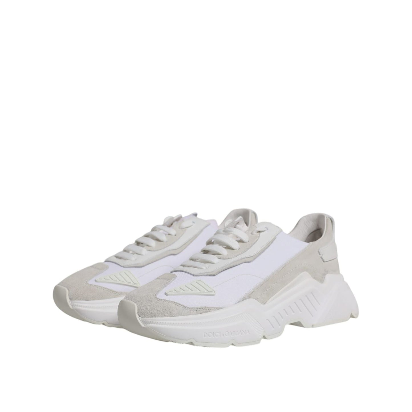 Dolce & Gabbana White Leather Daymaster Low Top Sneaker Shoes
