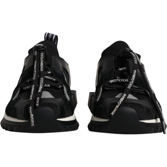 Dolce & Gabbana Black White Logo Sorrento Mens Sneakers Shoes MV6490-39