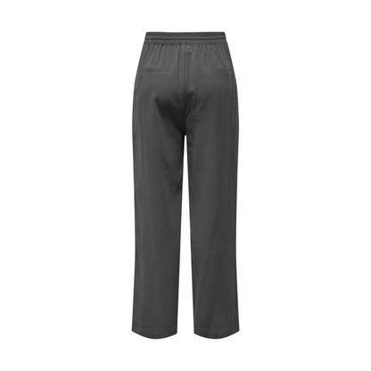 Jacqueline De Yong Gray Viscose Casual Pants