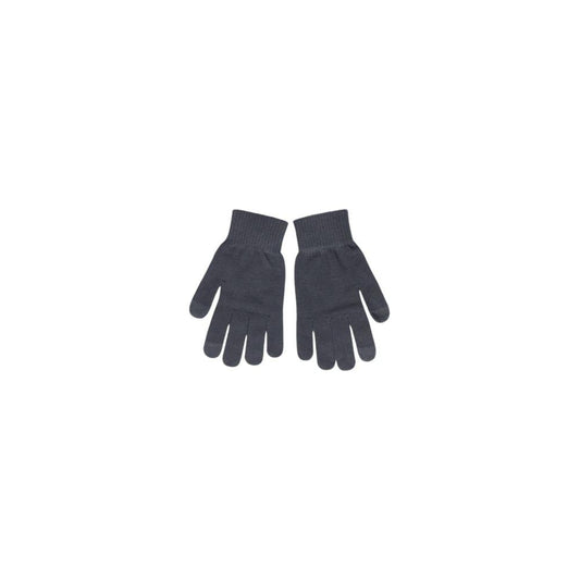 Gray recycled polyester winter gloves with sequins for women, Pieces brand, showcasing elegant and eco-friendly design.