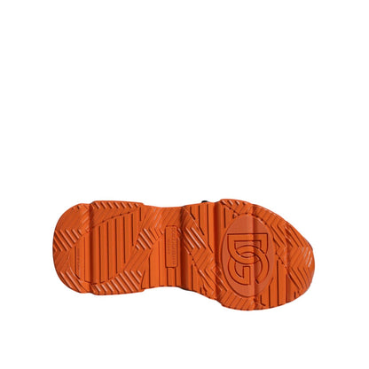 Dolce & Gabbana Orange Multi Panel Chunky High Top Sneakers Shoes