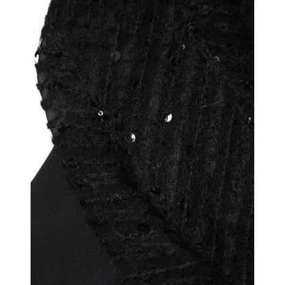 Brunello Cucinelli Black Silk Blend Long Sleeves Blouse Top