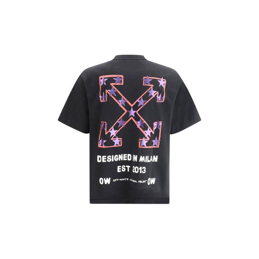 Off-White Star Arrow Skate T-Shirt featuring iconic maxi print and ribbed crew neck for minimalist style and comfort.