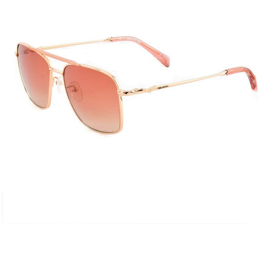 Zadig & Voltaire multicolor metal sunglasses with pink lenses and orange-beige gradient, unisex style SZV337-560A46, 55/16/140 mm.