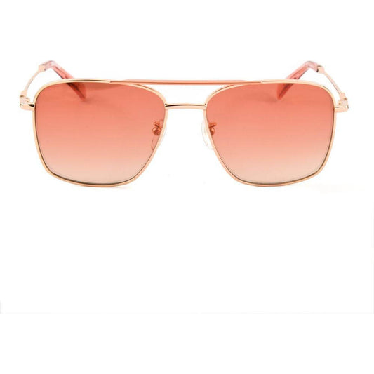 Zadig & Voltaire unisex multicolor metal sunglasses with pink lenses and gold frame, styled for a trendy look.