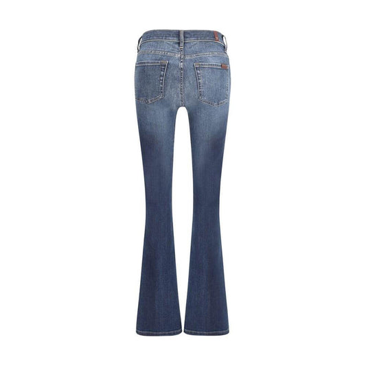 Back view of 7FOR Gran Canyon bootcut jeans showing high waist and five-pocket design for modern style and comfort.