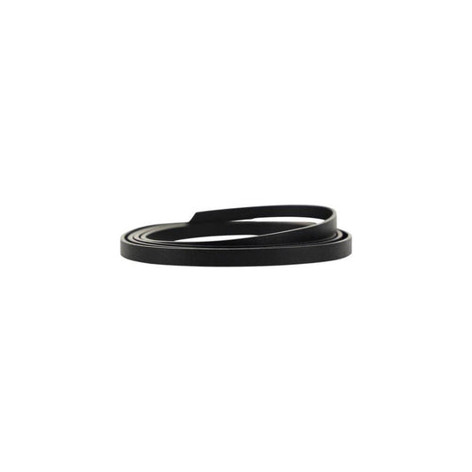 Crida Milano Tesine Belt - Slim Leather Design, Knotted Waist, Monochrome Style