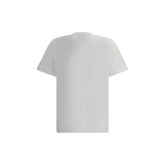 Moschino T-Shirt featuring monochrome coffee pot print and iconic monogram, stylish and versatile for a playful yet sophisticated look.