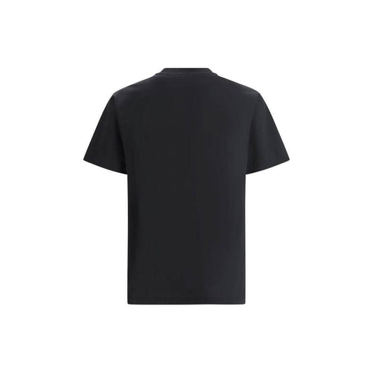 Back view of Moschino T-Shirt with ribbed crew neck, featuring a clean monochrome design and comfortable fit.