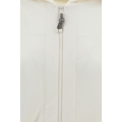 Brunello Cucinelli White Silk Sweatshirt