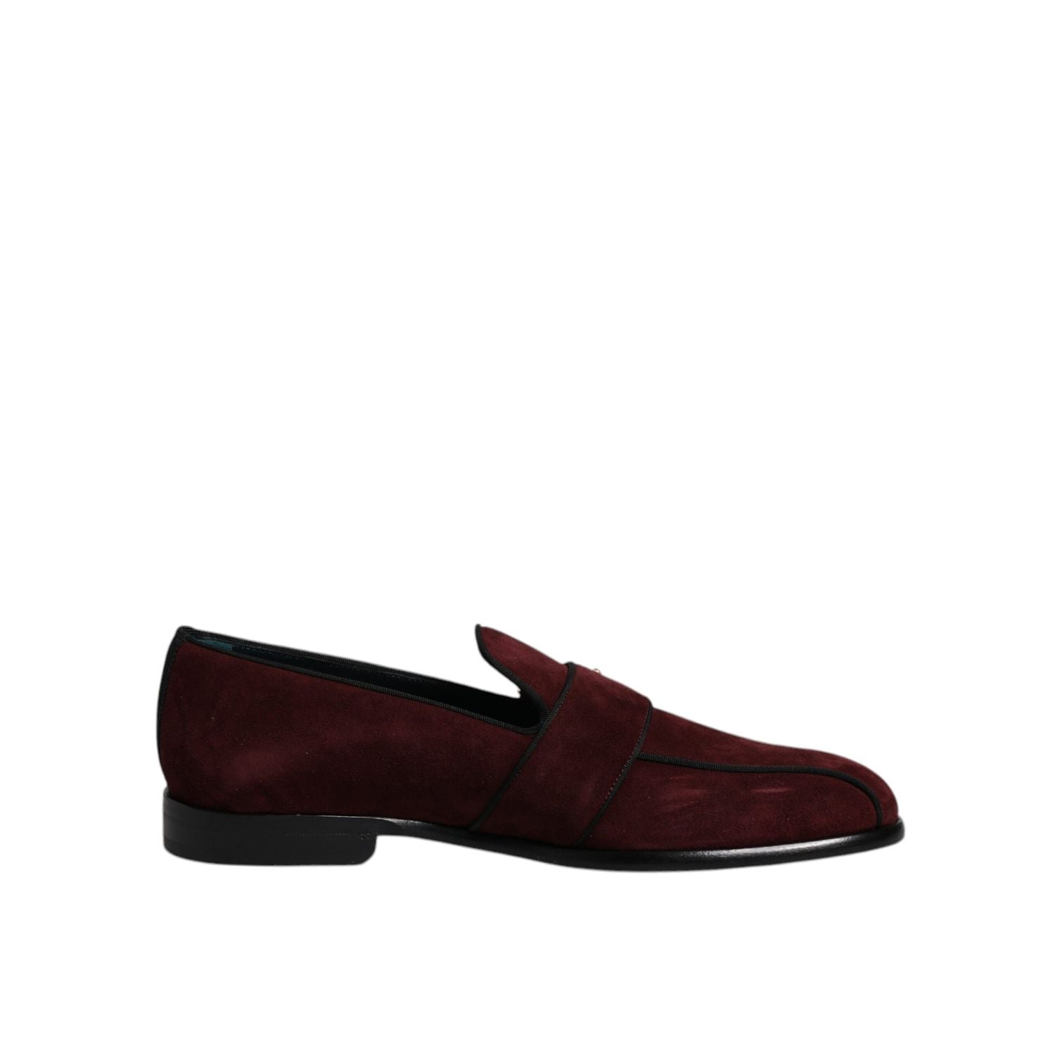 Dolce & Gabbana Bordeaux Suede Loafers Formal Men Dress Shoes