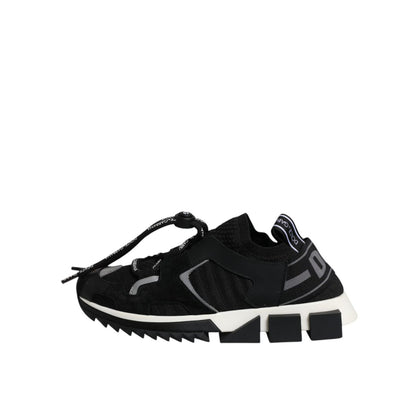 Dolce & Gabbana Black White Logo Sorrento Sneakers Shoes