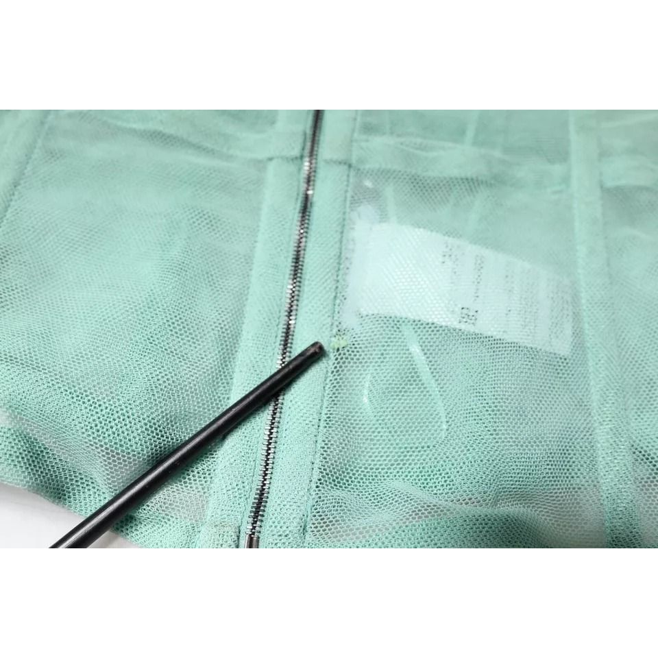 Dolce & Gabbana Green Cotton Bustier Corset Sleeveless Top