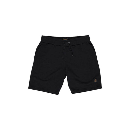 Refrigiwear Men's Bermuda Black Cotton Shorts for Fall/Winter, 61% Cotton, 39% Polyester - Stylish and Comfortable