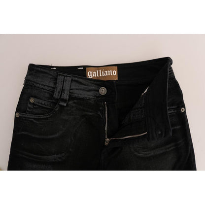 John Galliano Gray Wash Cotton Stretch Regular Fit Jeans