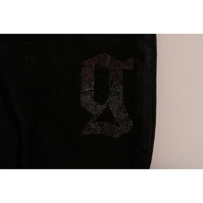 John Galliano Black Cotton Denim Stretch Regular Fit Jeans Jeans & Pants