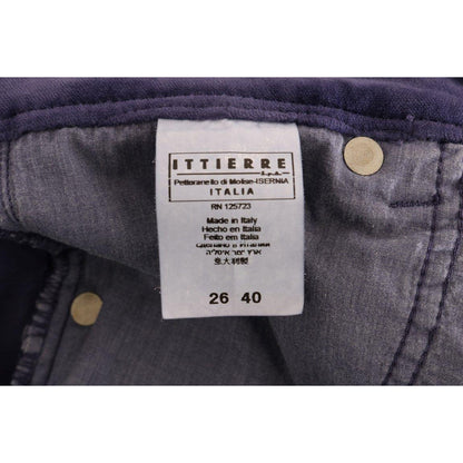 Ermanno Scervino Purple Corduroy Stretch Bootcut Pants