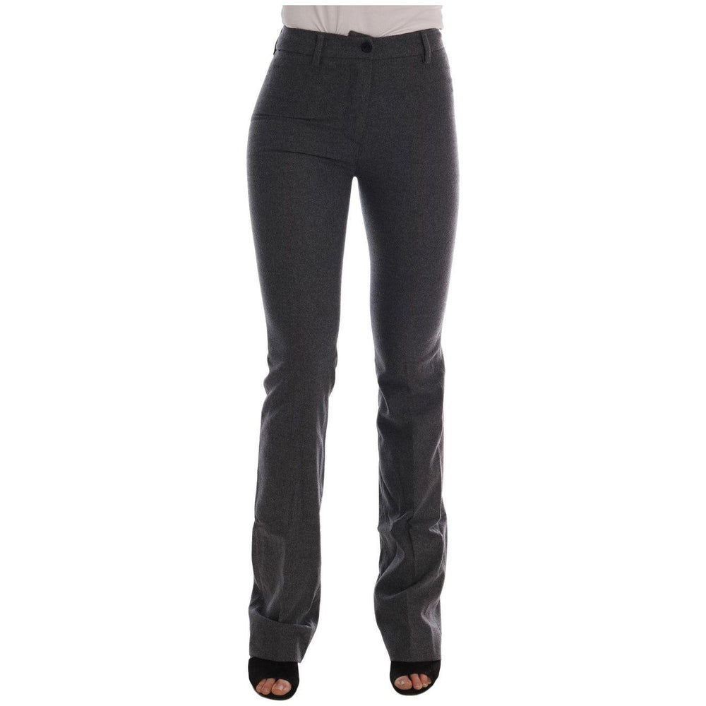 Ermanno Scervino Gray Wool Stretch Slim Pants BYX1157-1