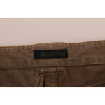Ermanno Scervino Chic Brown Casual Cotton Pants Ermanno Scervino Dark Slate Gray
