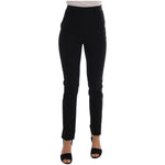 Ermanno Scervino Sleek Black Stirrup Leggings Jeans & Pants Ermanno Scervino Black