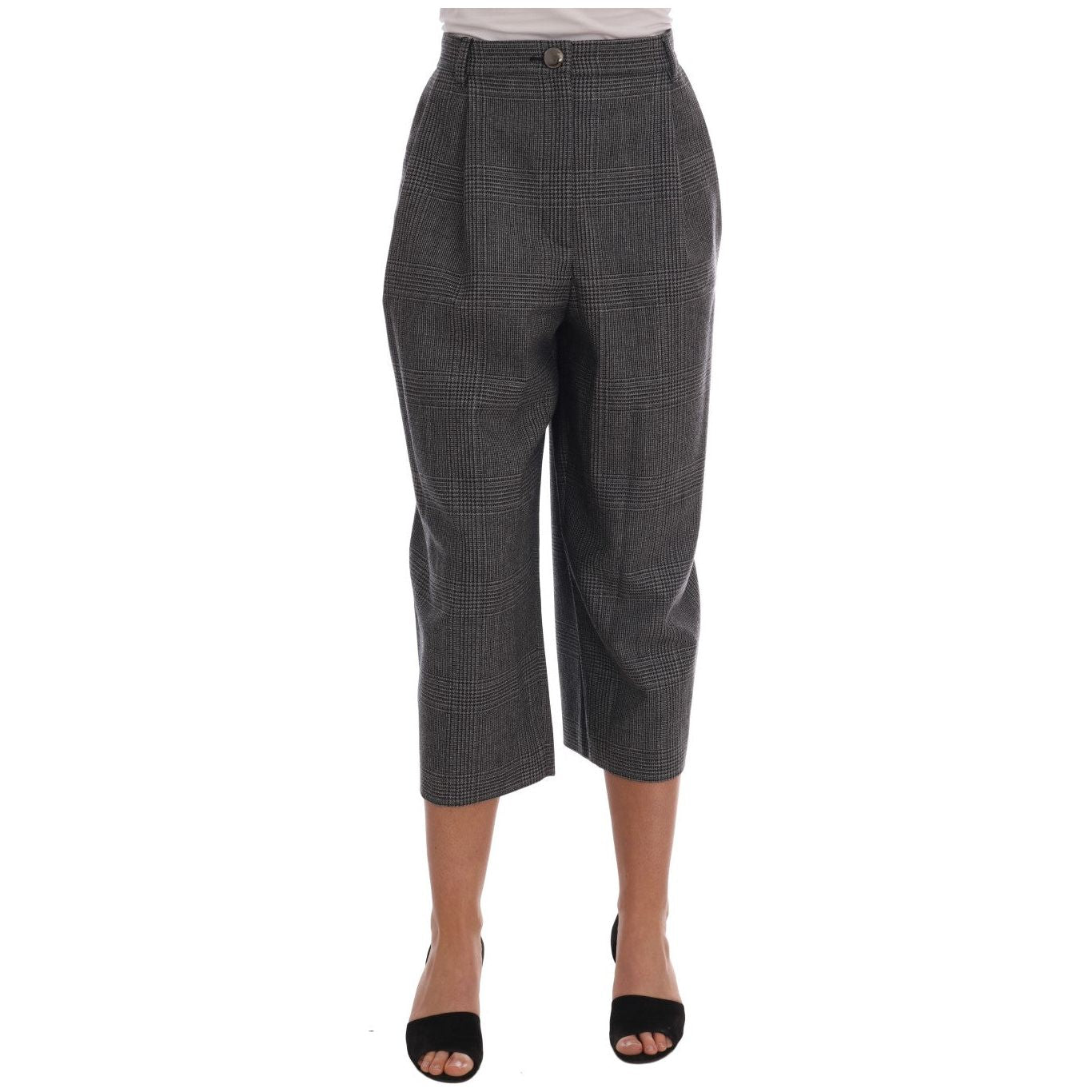 Dolce & Gabbana Gray Wool Capri Pants