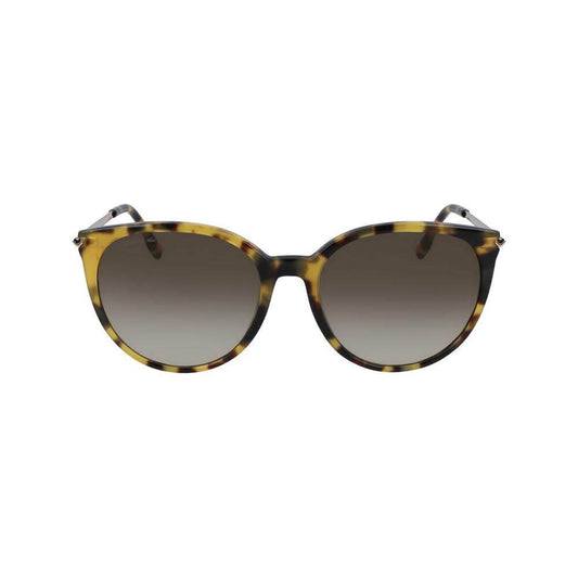 Lacoste brown metal sunglasses for women, style L928S-214, Havana color, with UV filter, size 56/18/140mm