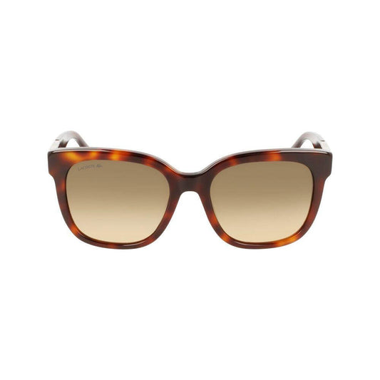 Lacoste brown acetate women's sunglasses L970S-230 with 55/19/140mm frame, filter 3.