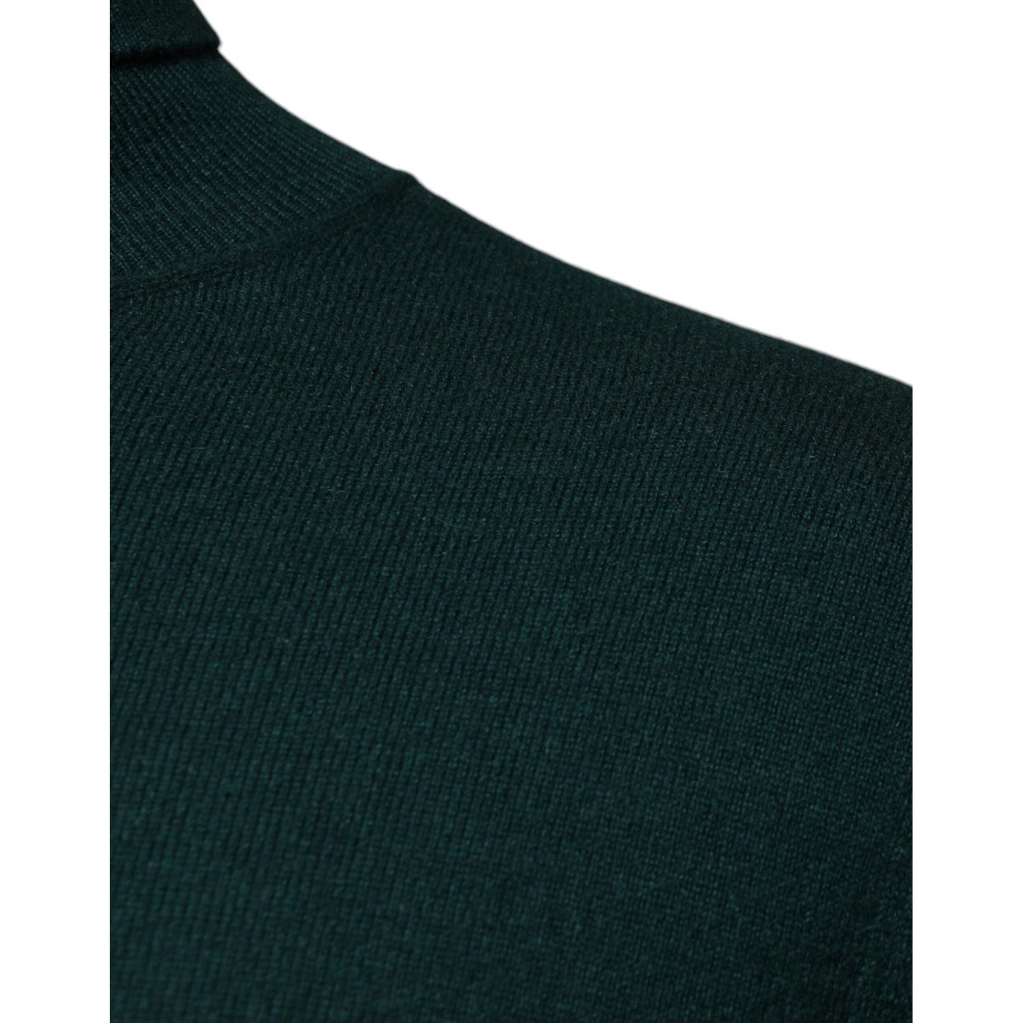 Dolce & Gabbana Green Cashmere Turtleneck Men Pullover Sweater