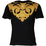 Versace Black Medusa Print Cotton Crew Neck T-shirt TSH87196-50