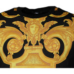 Versace Black Medusa Print Cotton Crew Neck T-shirt TSH87196-50
