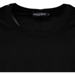 Dolce & Gabbana Black Cotton Round Neck Sleeveless T-shirt TSH87518-44
