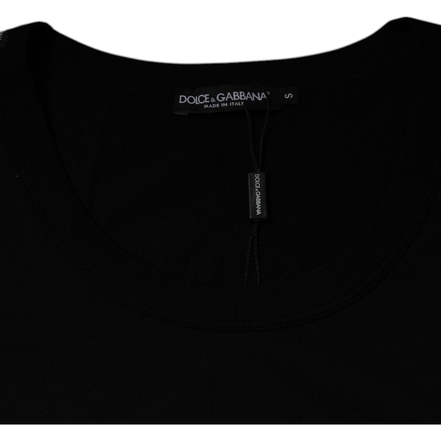 Dolce & Gabbana Black Cotton Round Neck Sleeveless T-shirt TSH87518-44