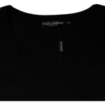 Dolce & Gabbana Black Cotton Round Neck Sleeveless T-shirt TSH87518-44