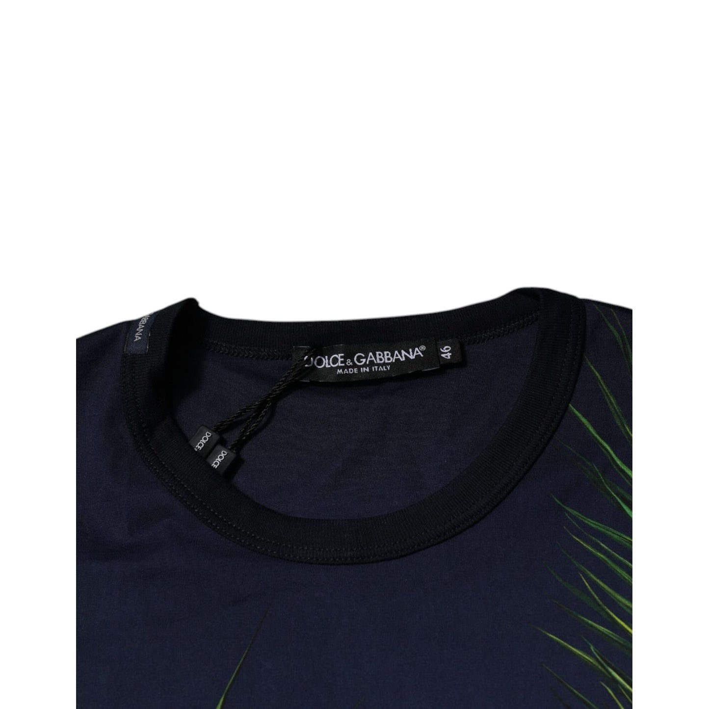 Dolce & Gabbana Blue Tree Print CrewNeck Short Sleeve T-shirt