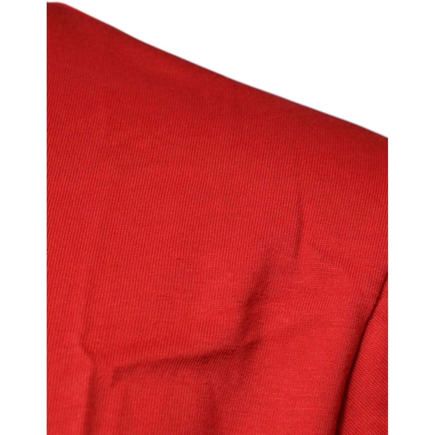Dolce & Gabbana Red DG Logo Cotton Crew Neck T-shirt