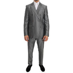 Dolce & Gabbana Elegant Black Double-Breasted Suit Suit Dolce & Gabbana Dark Slate Gray
