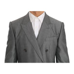 Dolce & Gabbana Elegant Black Double-Breasted Suit Suit Dolce & Gabbana Dim Gray