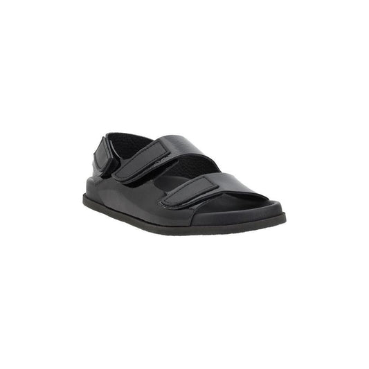 Pedro García Dinka Sandals with leather Velcro straps and flat sole for comfort and style.