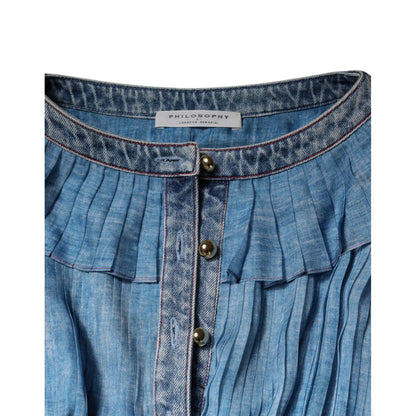 Philosophy Blue Layered Long Sleeve Dress