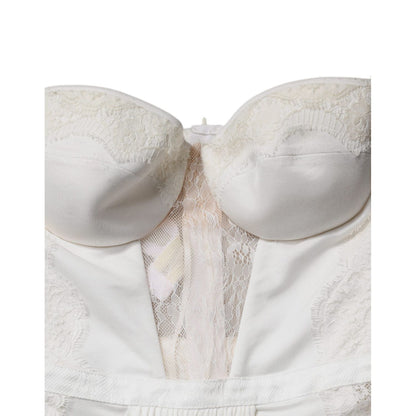 Elisabetta Franchi White Strapless Bustier Mermaid Gown Dress