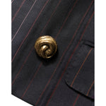 Dolce & Gabbana Multicolor Stripes Wool Cropped Blazer Coat Jacket