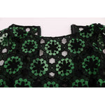 Dolce & Gabbana Green Floral Ricamo A-Line Shift Dress SIG50854-42