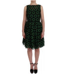 Dolce & Gabbana Green Floral Ricamo A-Line Shift Dress SIG50854-42