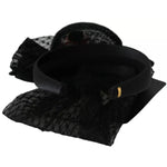 Dolce & Gabbana Red Black Robot Clear Crystal Headband Tiara Diadem