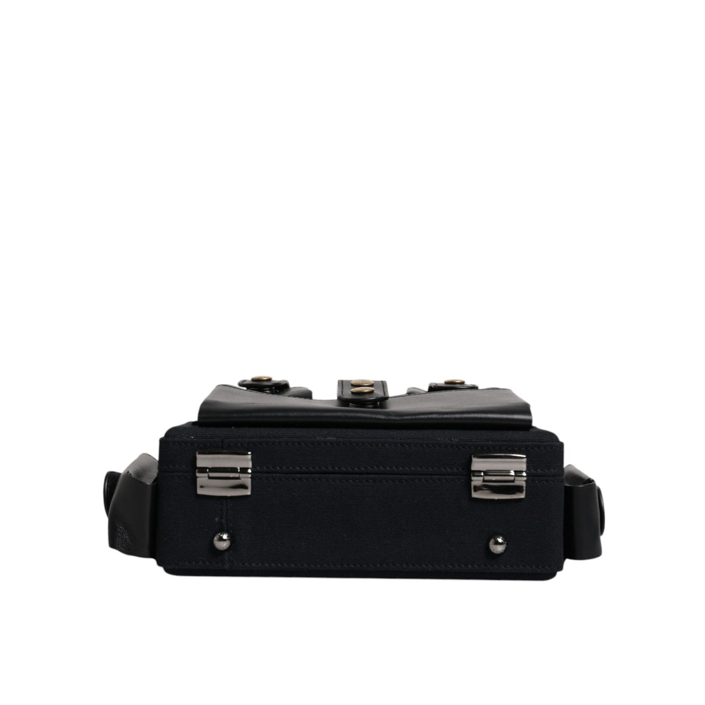 Dolce & Gabbana Black Leather Crossbody Top Handle Bag