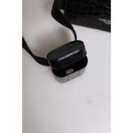 Dolce & Gabbana Black Alligator Leather Airpods Case Coin Purse Wallet