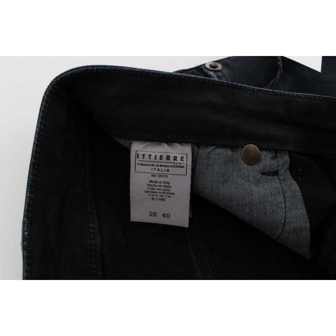 Cavalli Blue Cotton Stretch Baggy Relax Jeans